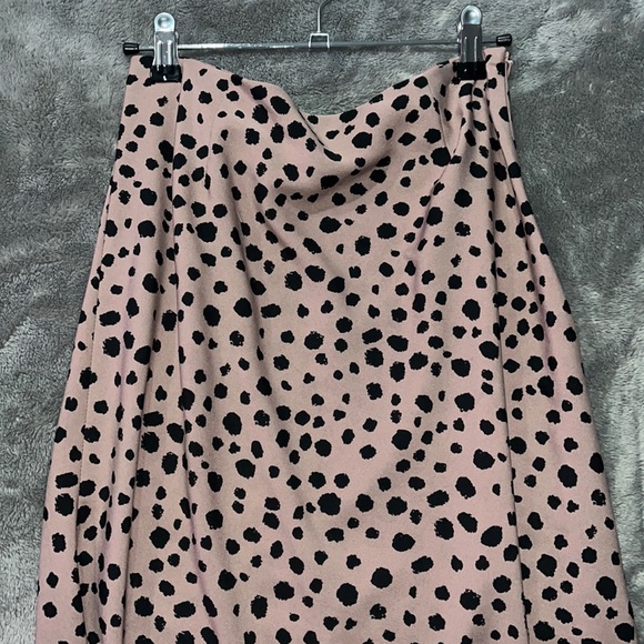 Nasty Gal Dresses & Skirts - Nasty Gal Pink Dalmatian Print Midi Skirt